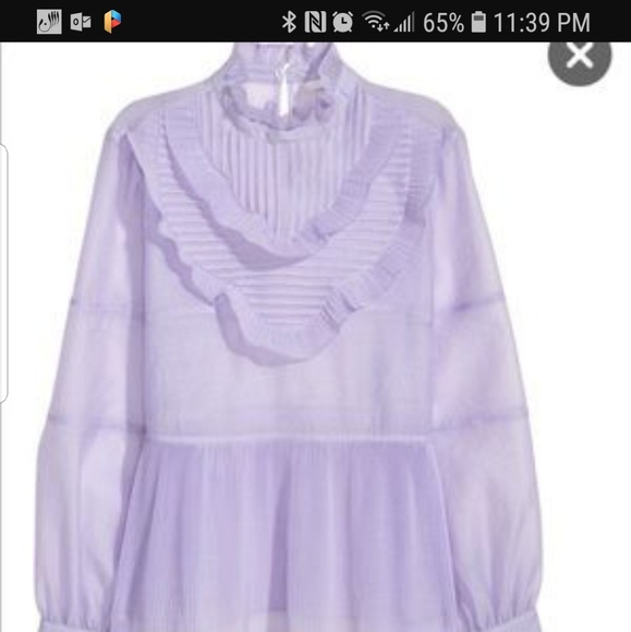 H&M Tops - Sheer purple shirt blouse lavender
